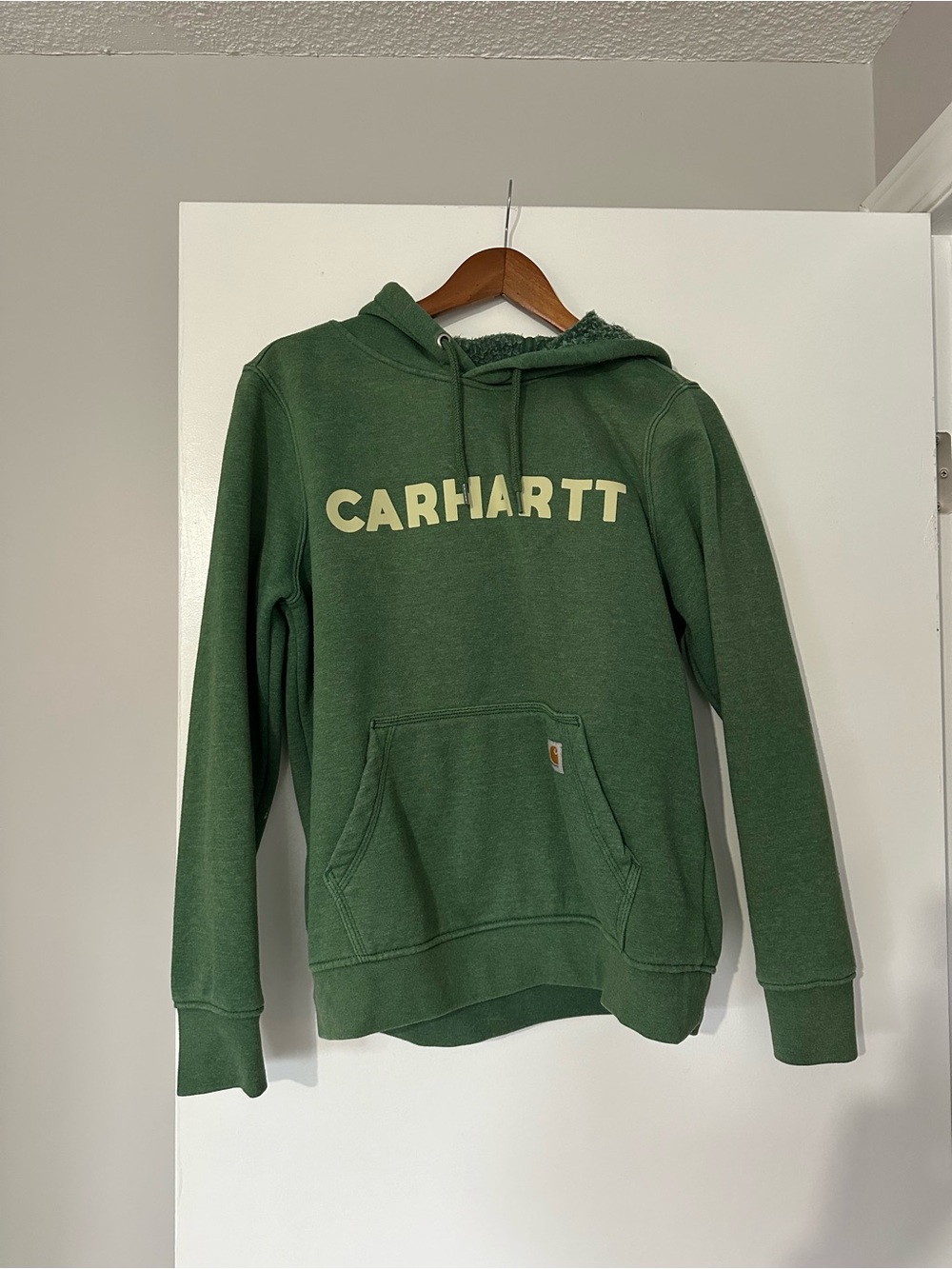 Carhartt Women's Forest Green Logo Crewneck Hoodie